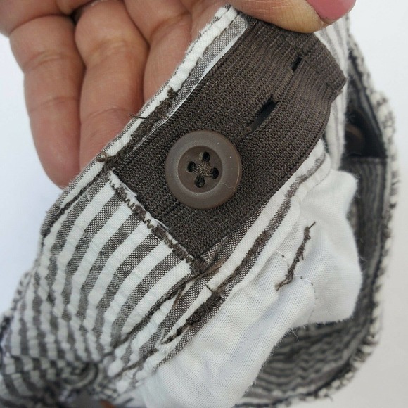 Gymboree Seersucker Brown Striped Shorts and Hat Newsboy Cap Set of 2 Sz 2T - Picture 7 of 12